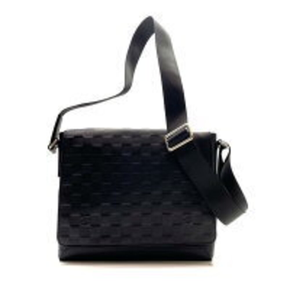 LOUIS VUITTON Damier Infini Black District Shoulder Bag Black